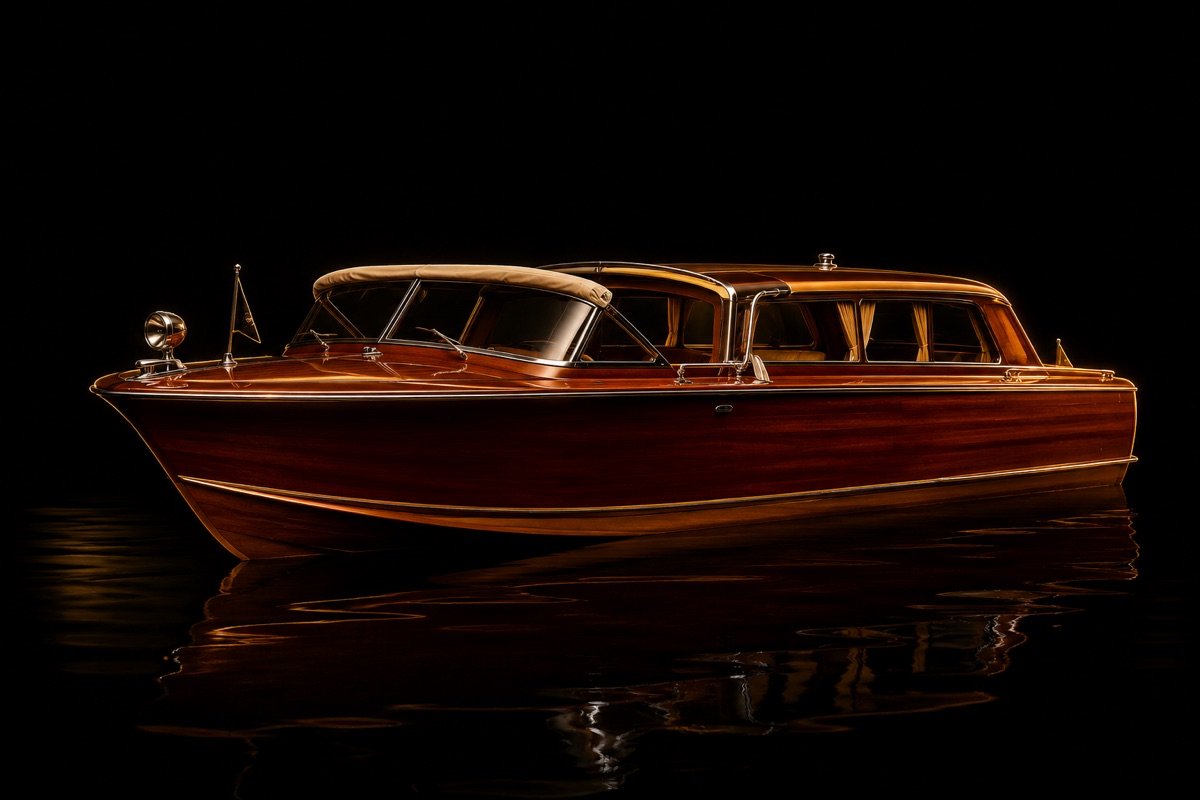 Motoscafo veneziano in legno